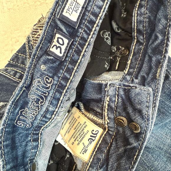 Miss Me 30 low rise bootcut embellished rhinestone jeans J1 2562 - Picture 10 of 14